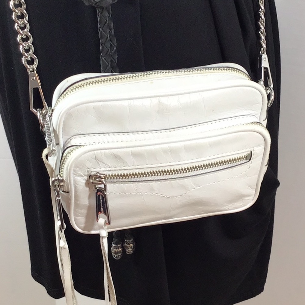 Rebecca Minkoff white leather crossbody bag